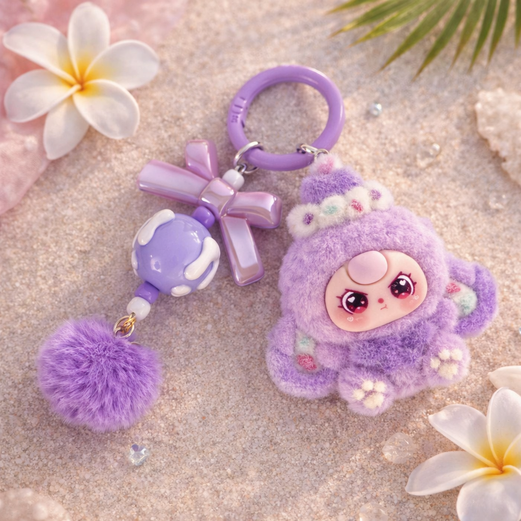 ☁️✨PORTE CLE FLUFFY MOOD – Cute & cosy