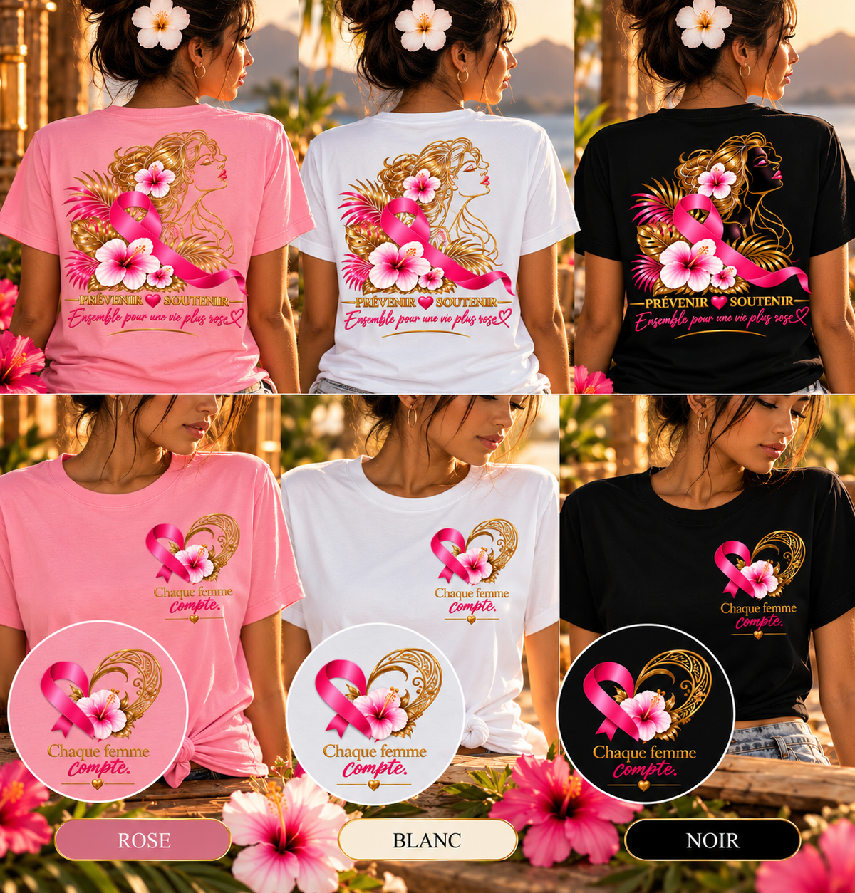 TEE-SHIRT CAPSULE OCTOBRE ROSE — Ensemble pour une vie plus rose