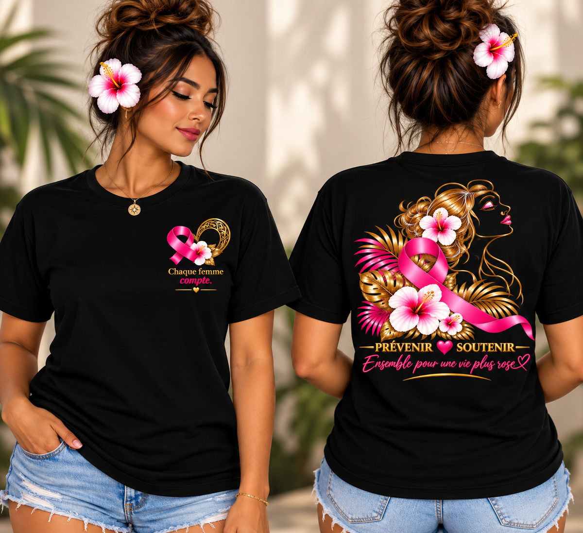 TEE-SHIRT CAPSULE OCTOBRE ROSE — Ensemble pour une vie plus rose