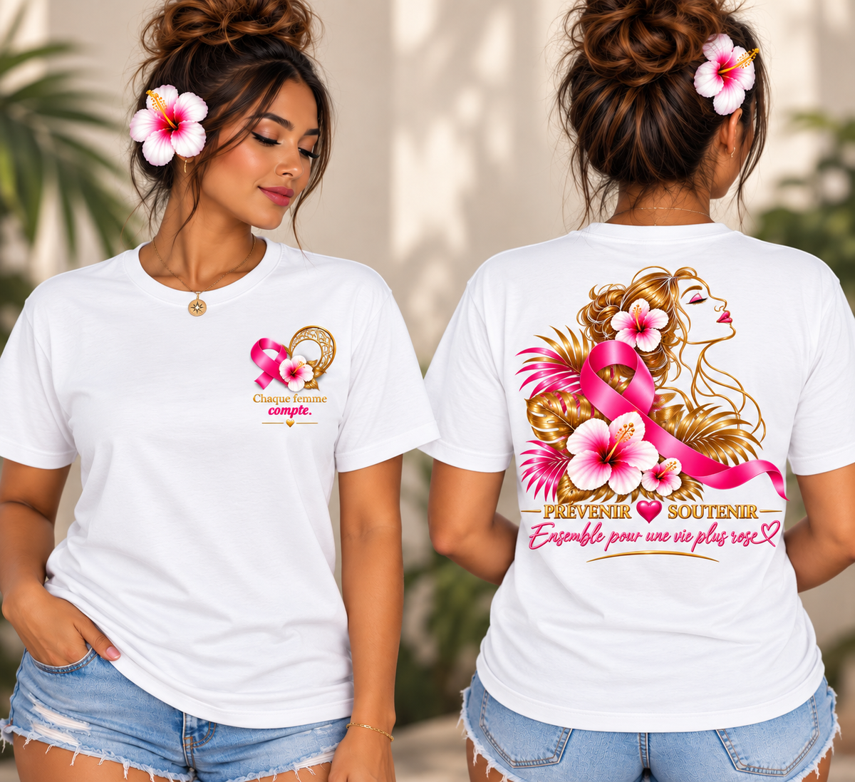 TEE-SHIRT CAPSULE OCTOBRE ROSE — Ensemble pour une vie plus rose