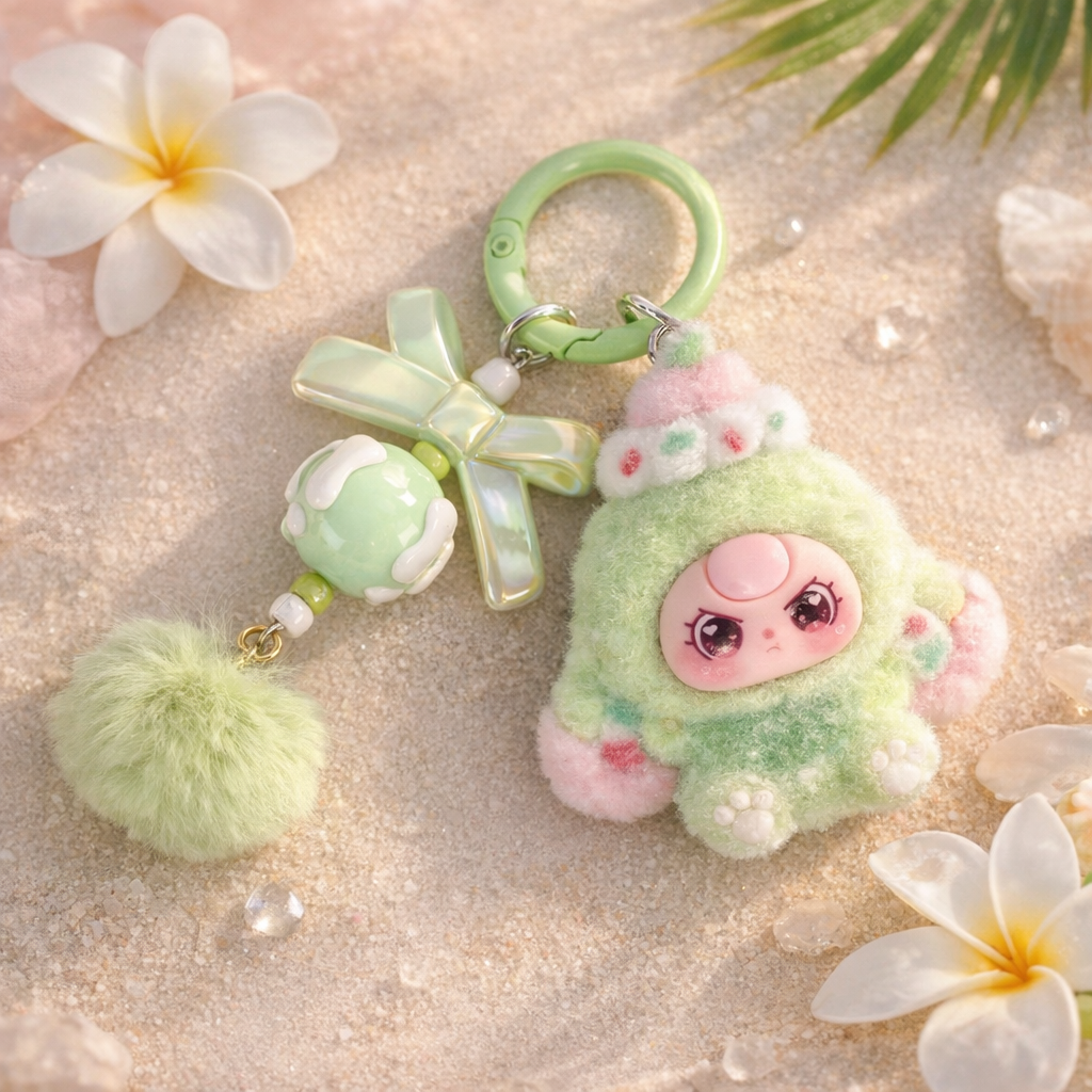 ☁️✨PORTE CLE FLUFFY MOOD – Cute & cosy