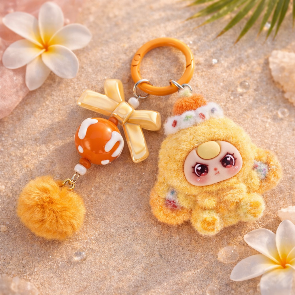☁️✨PORTE CLE FLUFFY MOOD – Cute & cosy