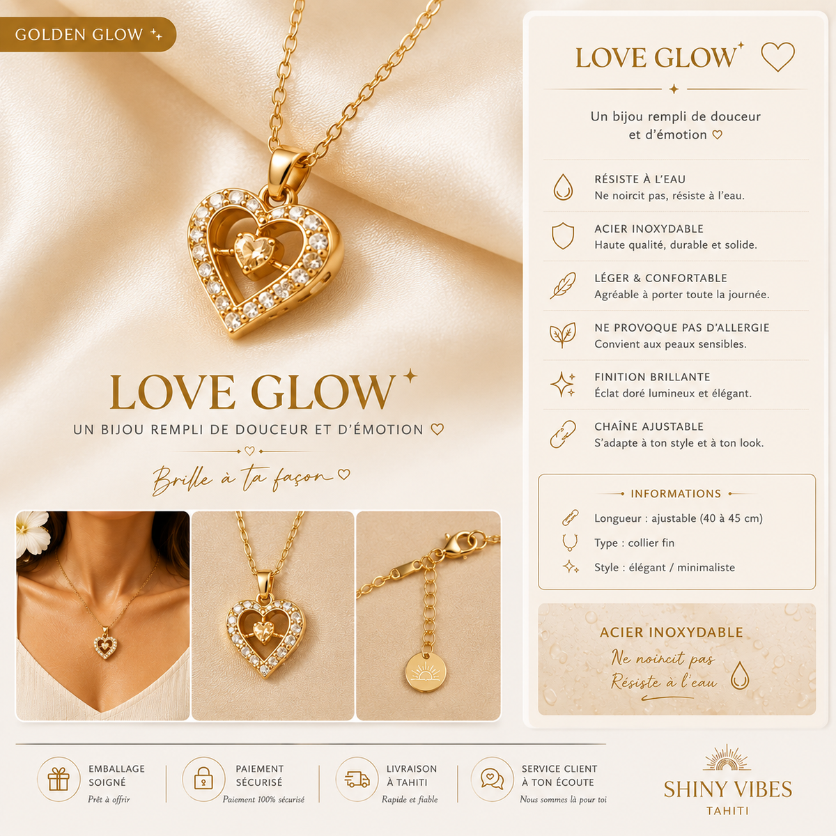Golden Glow — Colliers dorés