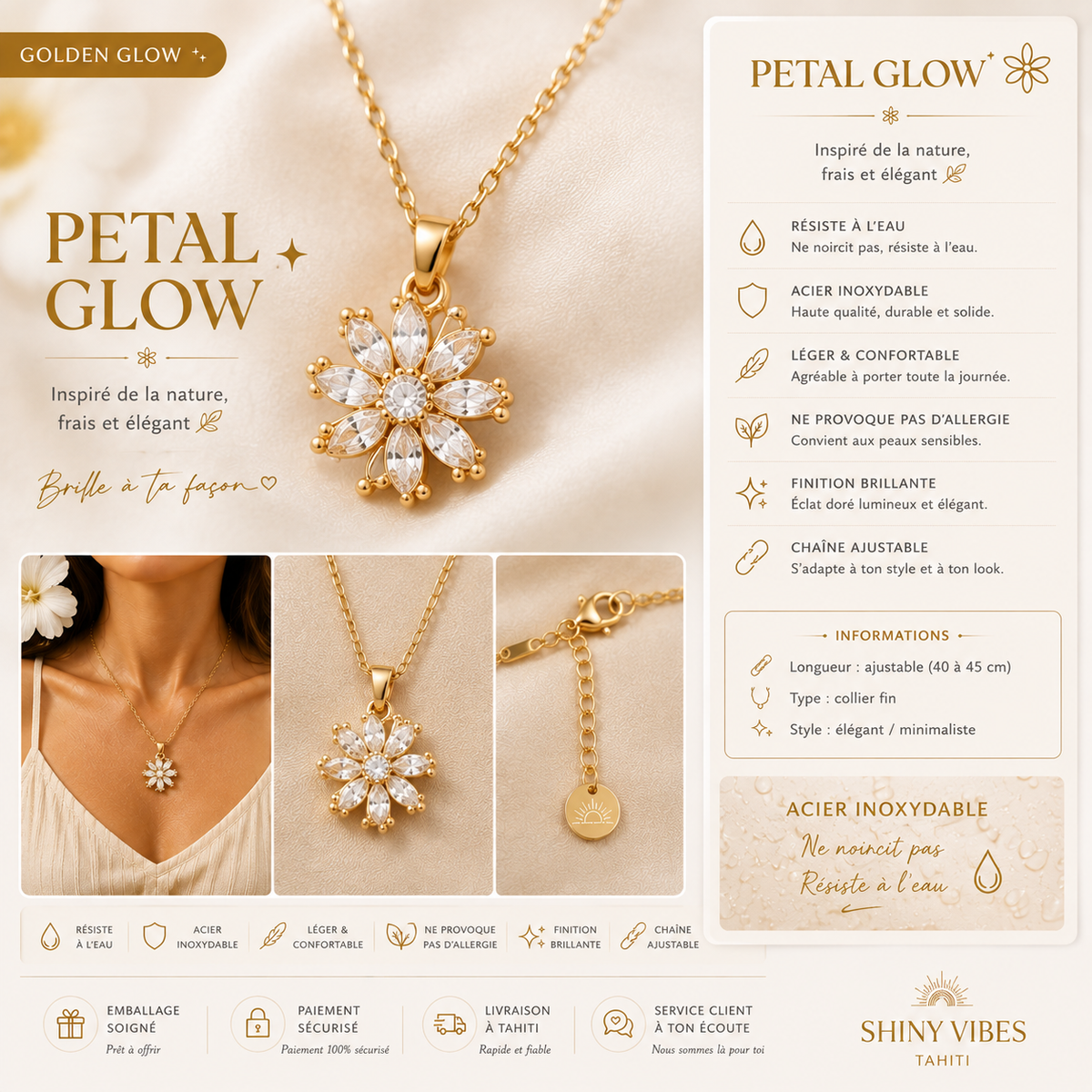 Golden Glow — Colliers dorés
