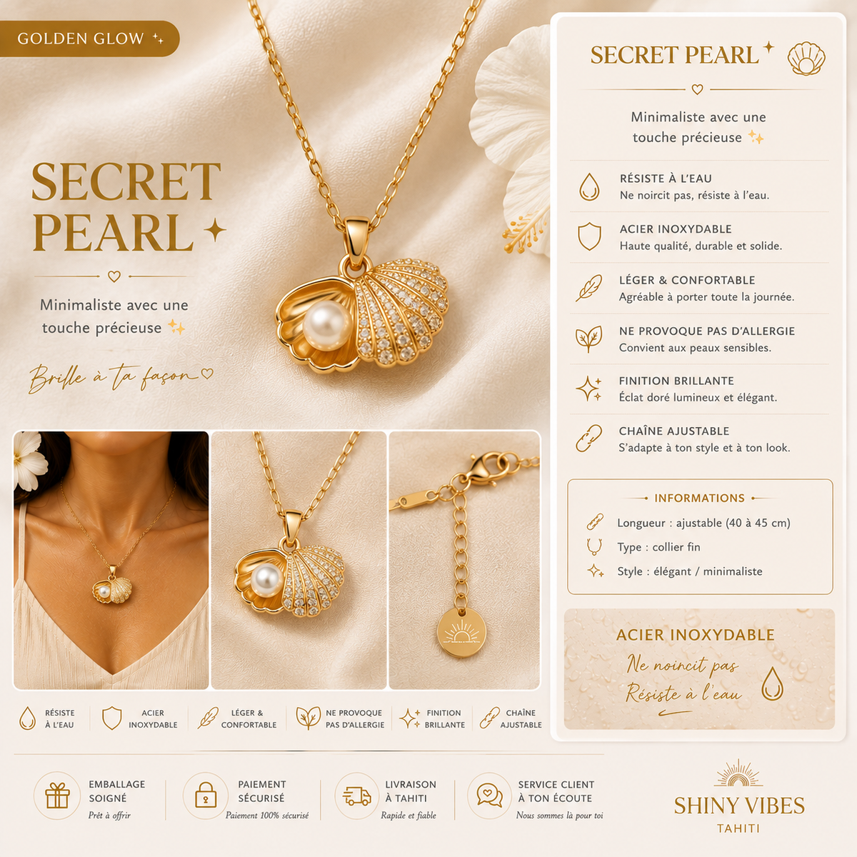 Golden Glow — Colliers dorés